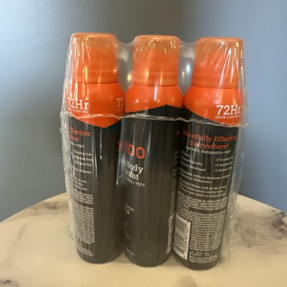 MANDO - Whole Body‎ Deodorant - 72Hr Invisible Spray - 3.6oz - Mt. Fuji - 3 Pack